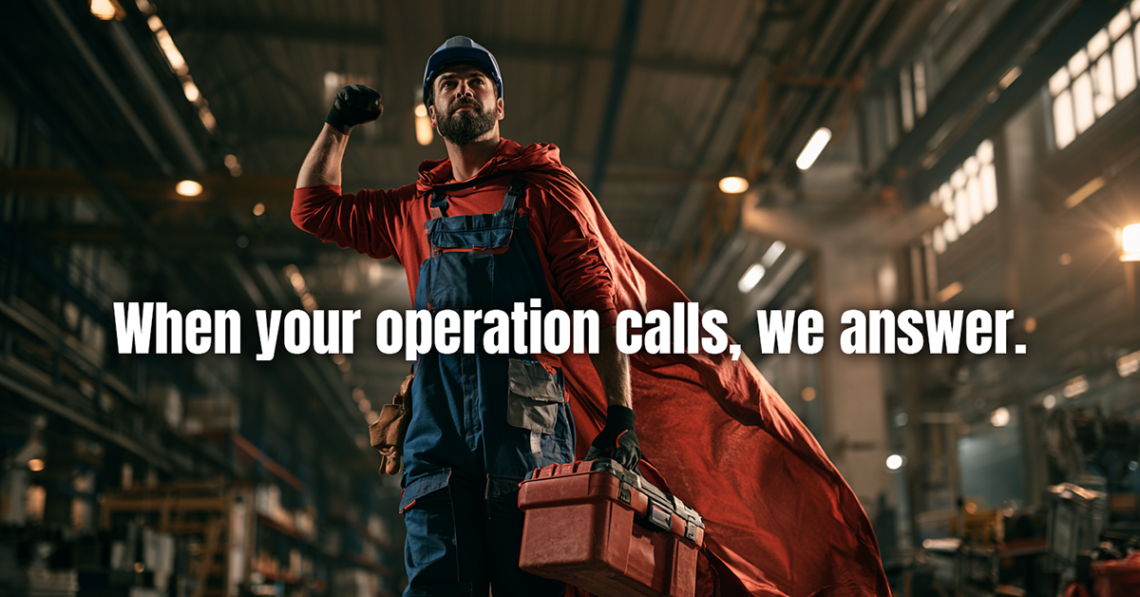 Heroic techinican showing up to perform on-site service